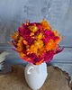 dodatki ślubne Bukiet różowo-pomarańczowy z suszonych kwiatów 1