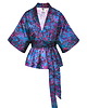 bluzki kimonowe damskie KIMONO/ kopertowa BLUZKA / NARZUTKA turkusowa autorski print rybki(100% wiskoza) 3