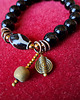 bransoletki z kamieni naturalnych Bransoletka z agatem DZI i onyksem. Amulet prezent unisex 3