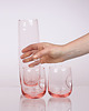 szklanki i kieliszki ON FINGER PINK / set maxi 4+1 2