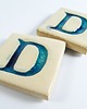 magnesy Ceramiczny magnes, niebieska literka D 3