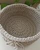 kosze do przechowywania Koszyk na szydełku ze sznurka bawełnianego 2