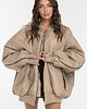 kurtki damskie Kurtka typu bomber mocca zipper 4