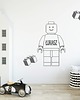 naklejki ścienne do pokoju dziecka Naklejki na ścianę Lego Ludzik z Imieniem 1