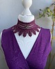 chokery Purpurowy koronkowy vintage naszyjnik 8