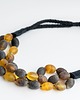 korale Naszyjnik bursztynowy sznurek makrama 4