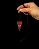 wisiory Czerwony Naszyjnik Wisior szklany Amulet Trzecie oko Witraż w stylu Tiffany 5