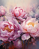 obrazy Kwiaty peonie - Obraz na płótnie - Druk, Blejtrama - Akwarela, Boho #5 1