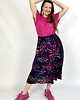 spódnice midi Czarno-różowa SPÓDNICA midi, autorski print rafa (100% wiskoza) 8