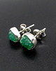 kolczyki wire wrapping naturalne surowe szmaragdy 3