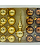 ozdoby choinkowe Bombki szklane złoto i brąz: zestaw 1