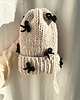 czapki damskie Wełniana czapka w małe kokardki 100% wełna handmade ręcznie robiona 2