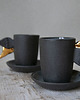 kubki i filiżanki Czarna porcelanowa filiżanka do espresso dla Karola 2