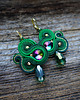 kolczyki soutache Isobelle - zielone  kolczyki soutache 2