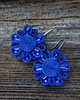 kolczyki soutache Kobaltowe kwiaty- kolczyki sutasz 2