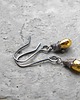 kolczyki wire wrapping Złote krople   - kolczyki 1