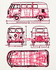 t-shirty męskie koszulka VOLKSWAGEN TRANSPORTER T 1 RED tshirt 1