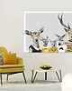 obrazy OBRAZ NA PŁÓTNIE - 120x80cm JELENIE W UBRANIACH 2