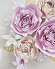 Ozdoby na ścianę Duże kwiaty na ścianę - róże 3D dekoracja do wnętrza glamour 1