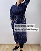 szlafroki damskie PŁASZCZ / BLUZA / ciepły szlafrok GRANATOWY wzór ocean (90% bawełna) 6