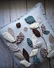 poduszki plecione Poduszka summer green 3- bawełna kwiaty liście japani Boho 2