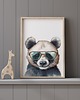 obrazy i plakaty do pokoju dziecięcego Plakat Panda w okularach P335 2