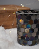 świeczniki i świece Lampion mozaikowy- recykling, granat i szary, 2 wzory 2