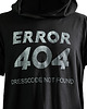 t-shirty męskie Czarny t-shirt z kapturem i nadrukiem ERROR 404 1