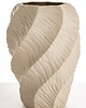 wazony Wazon porcelanowy 30,5x21x21 cm TWISTER beżowy 2