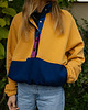 bluza bez kaptura damska Bluza damska oversize MENTOS musztarda 3