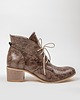 botki damskie BOTKI NA 5 CM KLOCKU - SKÓRA NATURALNA - MODEL 482 - KOLOR BRĄZOWY MARMUR 1