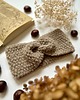 opaski do włosów Wełniana opaska twist boucle - beżowa 4