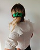 spinki i klamry do włosów Scrunchie spinka klamra jedwabna zielona trawka 4
