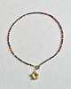 chokery Choker z granatu i karneolu z kwiatową zawieszką 1