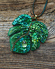 wisiory Monstera- zielony wisior 5