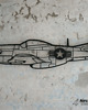 Ozdoby na ścianę Myśliwiec P51 Mustang metalowa ozdoba na ścianę 3D 4