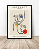 plakaty Plakat na ścianę "Dwie twarze" w stylu Picasso A4 (210mm x 297mm) 1