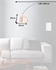 lampy podłogowe Lampa podłogowa loftowa Bow miedź marmur 210cm 6