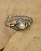 pierścionki - różne Pierścionek regulowany perła wire wrapping 2