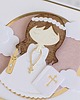 kartki scrapbooking Pamiątka Pierwszej Komunii Świętej dla dziewczynki, dla chłopca aniołek 2