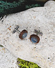 spinki do mankietów Drewniane spinki do mankietów koszuli z labradorytem 2