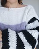 swetry damskie  Sweter kolorowe pasy 1