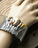 bransoletki wire wrapping Bursztyny-  bransoleta mankiet CUFF 4
