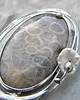 bransoletki wire wrapping Koral fossil    - BRANSOLETA MANKIET - CUFF 2