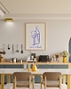 plakaty PLAKAT wino, niebieska grafika, wine o clock, ozdoba do kuchni 8