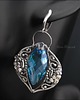 kolczyki wire wrapping Lazurowe Ośmiornice - kolczyki wire wrapping 3
