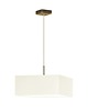 lampy wiszące Czerwona lampa wisząca do salonu BOGOTA z abażurem 40x40 cm 7