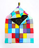 pufy do siedzenia Pufa kolorowa patchwork Ovni Long, leżanka wypełniona granulatem 7