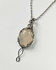 wisiory Naszyjnik Chalcedon 'Vilya' stal chirurgiczna wisiorek handmade wirewrapping 4
