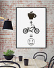 plakaty Plakat z rowerem. Rower + kawa = :-) 1